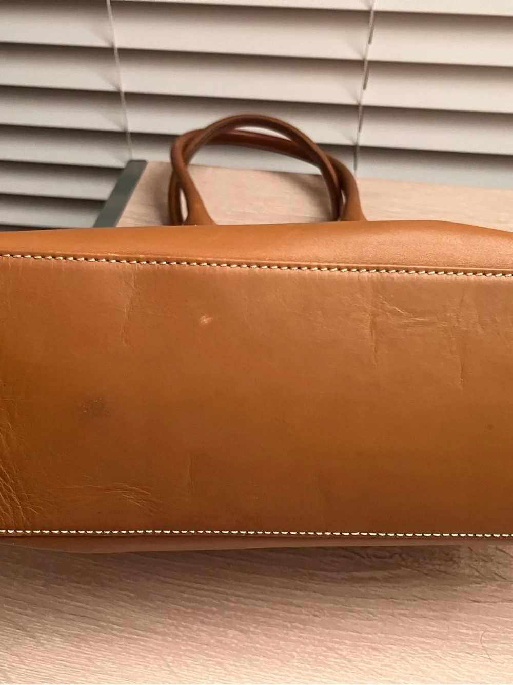 💫Vintage 💫SISO Select Made in Italy Cognac Leather Tote Shoulder Bag-USED ONCE